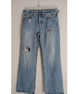 American Eagle Bootcut Distressed Patchwork Jeans Men&#39;s Size 28x30 - $513.43 MXN