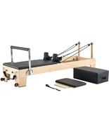 Pilates Wood Reformer Home Gym System Resistance Bands Exercise Equipment - $1,874.99