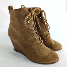 BCBGeneration Wiley Suede Leather Wedge Ankle Boots Women&#39;s 7 Booties Si... - $666.34 MXN