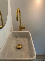 Unlaquered Brass Basin Faucet - Tap - Wet Bar Faucet - Mid Century Modern Kitche - £199.03 GBP