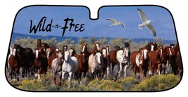 Wild and Free Horses design car window Sun shade , made to order,choose ... - $24.99