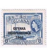 Stamps Guyana Independence 1966 Overprint On 8 Cents Value British Guian... - £0.70 GBP