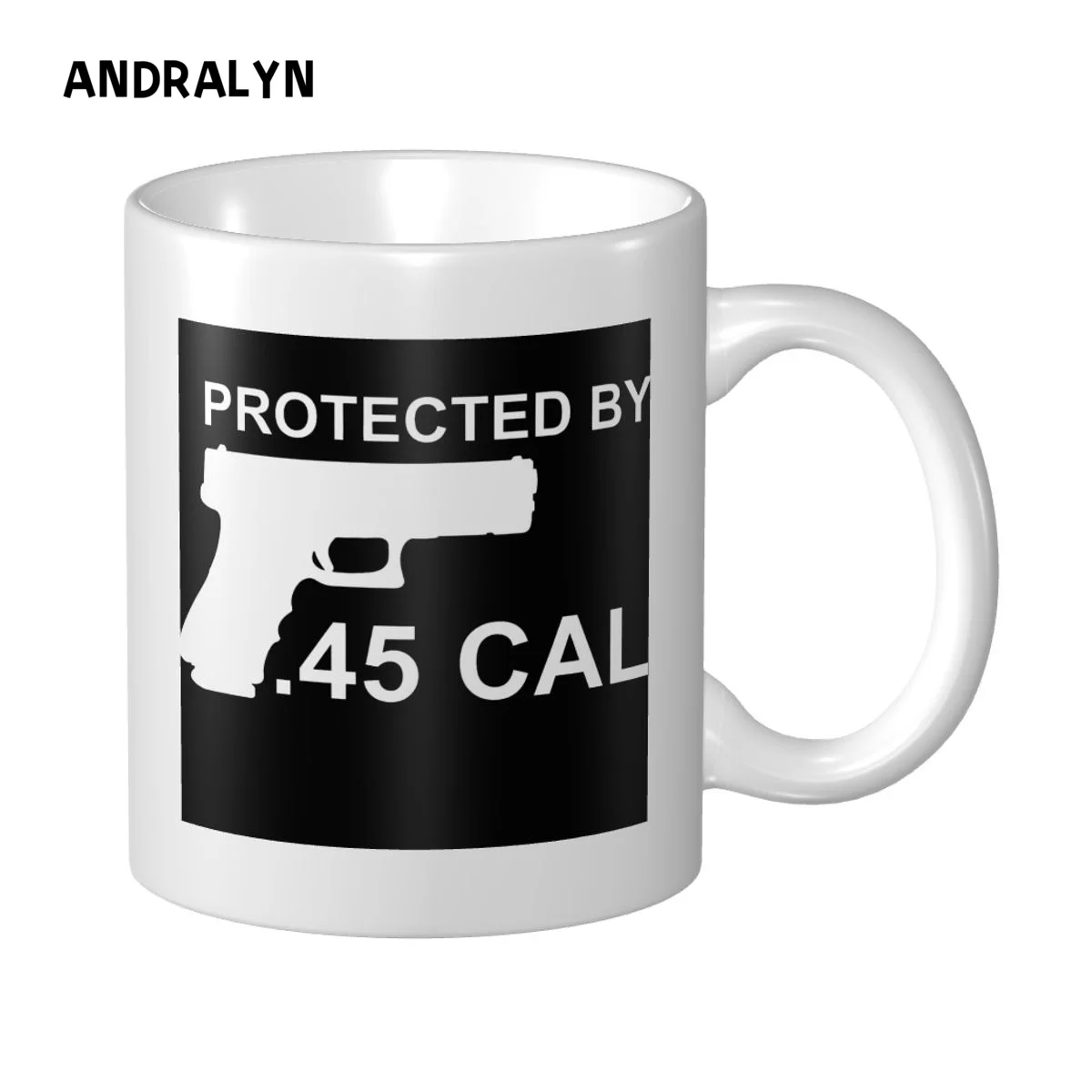 Protected By .45 Cal Mug Coffee Mugs Christmas GIft Cup Stanley Cups - £16.10 GBP