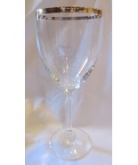10  gold rim Crystal Wine Bar Glasses Stemware - £31.38 GBP