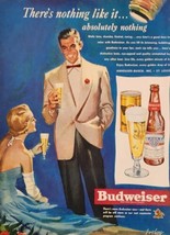 1949 Print Ad Budweiser Beer in Cans &amp; Bottles Well Dressed Couple Drink Bud - £15.96 GBP