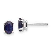 14k Gold 6x4 Oval September/Sapphire Post Earrings XBE309 - $399.61