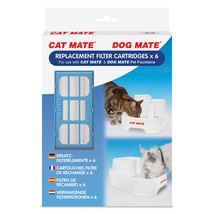 Cat Mate Replacement Filter Cartridge for Pet Fountain 6 count Cat Mate Replacem - £21.12 GBP