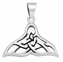 Jewelry Trends Mermaid Whale Tail Celtic Sterling Silver Pendant - £34.83 GBP