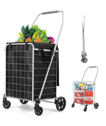 Folding Shopping Cart with Waterproof Liner, Heavy Duty Collapsible Util... - $3,557.32 MXN
