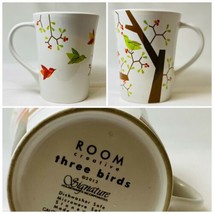 Signature Housewares White Coffee Mug 2012 Room Creative Three Birds Tea Cup - £14.24 GBP