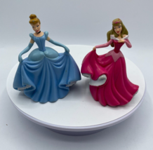 Disney Cinderella &amp; Aurora Cake Toppers PVC Figures Disney Princess Figure Lot - £6.16 GBP