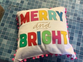 Merry and bright decorative pillow - £15.14 GBP