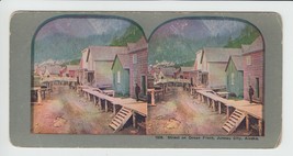 Street on Ocean Front, Juneau City Alaska Stereoview Card  # 1326 Stereopticon - £6.65 GBP
