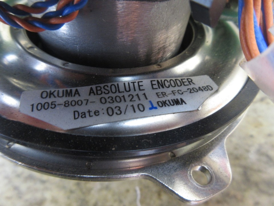 TESTED: OKUMA ABSOLUTE OSP ENCODER 1005-8007-0301211 ER-FC-2048D E4809-820-015 Item image 3