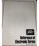 Peavey Reference Of Electronic Terms Staples White Paper - £7.64 GBP