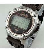 VTG Timex Digital Watch Atlantis Men 50m Black Silver Alarm Chrono New B... - €30,90 EUR