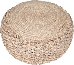 L.R. Resources Nature&#39;s Child Braided Jute Pouf Ottoman, 10&quot; x 20&quot; - £54.92 GBP