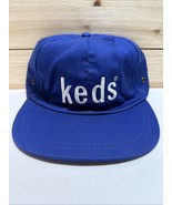 KEDS Vintage 90s Embroidered Retro Hat Cap One Size BLUE Elastic Back Ne... - €24,40 EUR