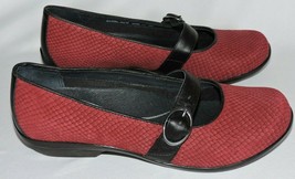 Dankso Orla Shoes Red Cranberry Snake Mary Jane Clogs Work Career 39 Womens 8.5  - £46.85 GBP