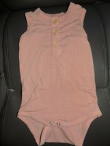 Kate Quinn Peach Eyelet Henley Bodysuit Size 6/12 Months - £16.00 GBP