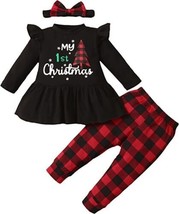 Baby Girls My 1st Christmas Outfit - Top, Pants &amp; Headband - Size: 12-18 Months - £12.18 GBP