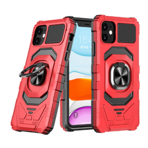 Robotic Hybrid with Magnetic Ring Stand Case Cover Red For iPhone 14 PRO - £6.74 GBP