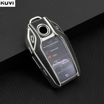 TPU+Leather LED Display Car Key Case Cover For  5 7 Series G12 G11 G30 G32 G31 i - £29.64 GBP