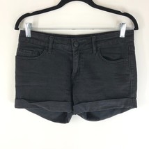 BDG Urban Outfitters Womens Shortie Shorts Denim Cuffed Stretch Black Waist 31 - £8.53 GBP