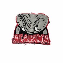 Alabama Patch Sew-on  Applique Elephant Face and Word ALABAMA 2.5x2.5&quot; - £9.87 GBP