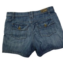 Industrial Cotton Shorts Size 10 Womens Blue Mid Rise Cotton Blend Solid... - £15.39 GBP