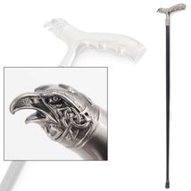 36" Eagle Head T Style Handle Black Steel Metal Gentlemen Walking Cane Stick image 2