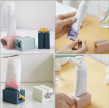 Toothpaste Squeezer Dispenser - 1pc Multi-Color Lazy Press Clip Holder, - £24.98 GBP