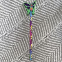 Vintage Lisa Frank Pencil w butterfly Eraser Topper golden retriever pup... - $6.77