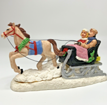 Coca Cola Town Square Collection Accessory Sleigh Ride 64324 Couple w/ Horse - $12.69