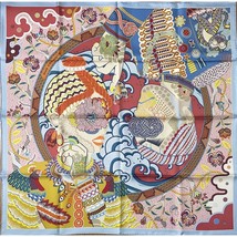 Hermes Scarf Duo Cosmique by kohei kyomori 90 cm Silk pink Carre 35&quot; - £612.30 GBP