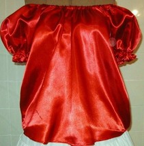 RED  SATIN Renaissance PIRATE CHEMISE CIVIL WAR blouse - $37.00