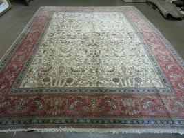 Authentic Oriental Rug 8x10 Bird Motifs Floral Boteh Cream Red Blue Hand Knotted - £2,528.92 GBP