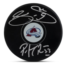 Joe Sakic / Patrick Roy Autographed Avalanche Hockey Puck UDA LE 25 - $535.50