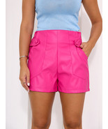 Pink Cocktail Party Pants  Shorts Stylish  Genuine Leather  Women Wear D... - $141.55 CAD