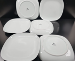 (6) IKEA Vardera Square Dinner Plates Set White Dining Table Dishes Turk... - $69.17