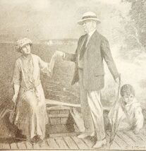 1923 Rosenmeyer Art Print Drawing Antique Ephemera 4.75 x 4.75&quot; - $19.99