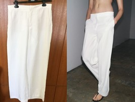 NWT ZARA ECRU WIDE LEG PANTS -L - $54.90