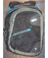 FUL TRAVEL 16X23 LARGE BLACK BLUE BOOK TRAVEL DAYPACK BACKPACK LAPTOP BAG - $31.05 CAD