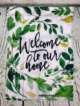 Welcome Garden Flags Courtyards Double Sided Decorative House 12x18in - £9.50 GBP