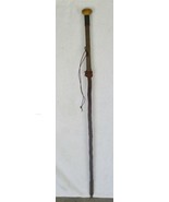 Antique Arabic Branch Cane with Quartz Pommel, Leather Wrapped, Engraved... - $6,609.34 MXN
