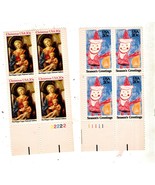 U S Stamps - Seasons Greetings 20 Cent Stamps(2 Plate Block of 4 stamps) - £3.12 GBP