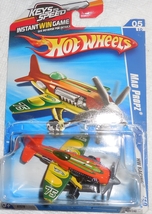 2010 Hot Wheels HW Racing &#39;10 &quot;Mad Propz&quot; Mint Orange/Yellow Plane Card 153/240 - £2.39 GBP