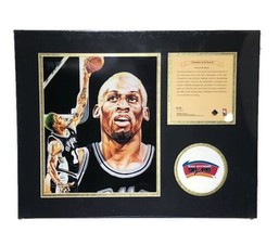 Dennis Rodman San Antonio Spurs 1995 Matted Lithograph Art Print NBA Photo - £14.82 GBP