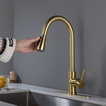 Kitchen Faucet with Pull Out Spraye - Gold - $98.52