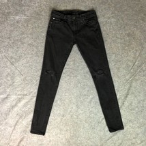 Levis Mens Jeans 26x30 Black Denim Pant Skinny Dark Wash Mid Rise Casual... - $24.98